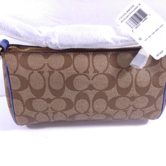 Authentic Coach Signature Top Handle Pouch Khaki/Porcelain F51175 B4CCS - Picture 4 of 9